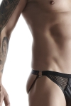 Jock strap noir wetlook et r�sille - Regnes