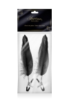 Pinces  seins plume noire - Sweet Caress
